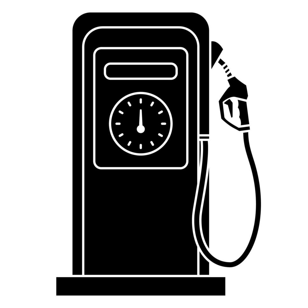 equipos de gas, diesel o gasolinera. icono de la boquilla de la bomba de gasolina. estación de repostaje para diferentes vehículos vector