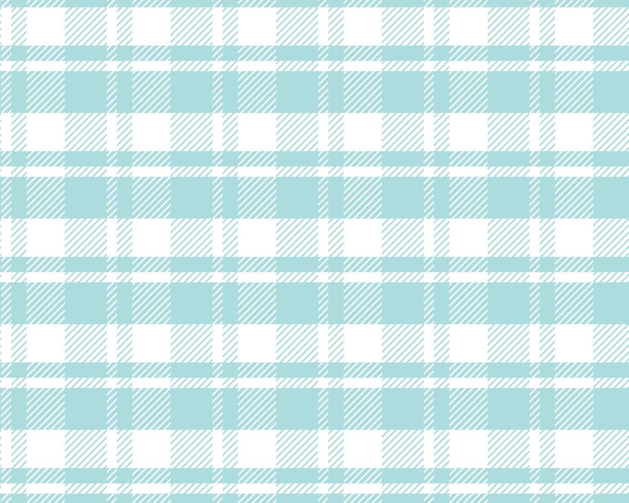 Plaid check patten in blue and white.Seamless fabric texture for print. vector