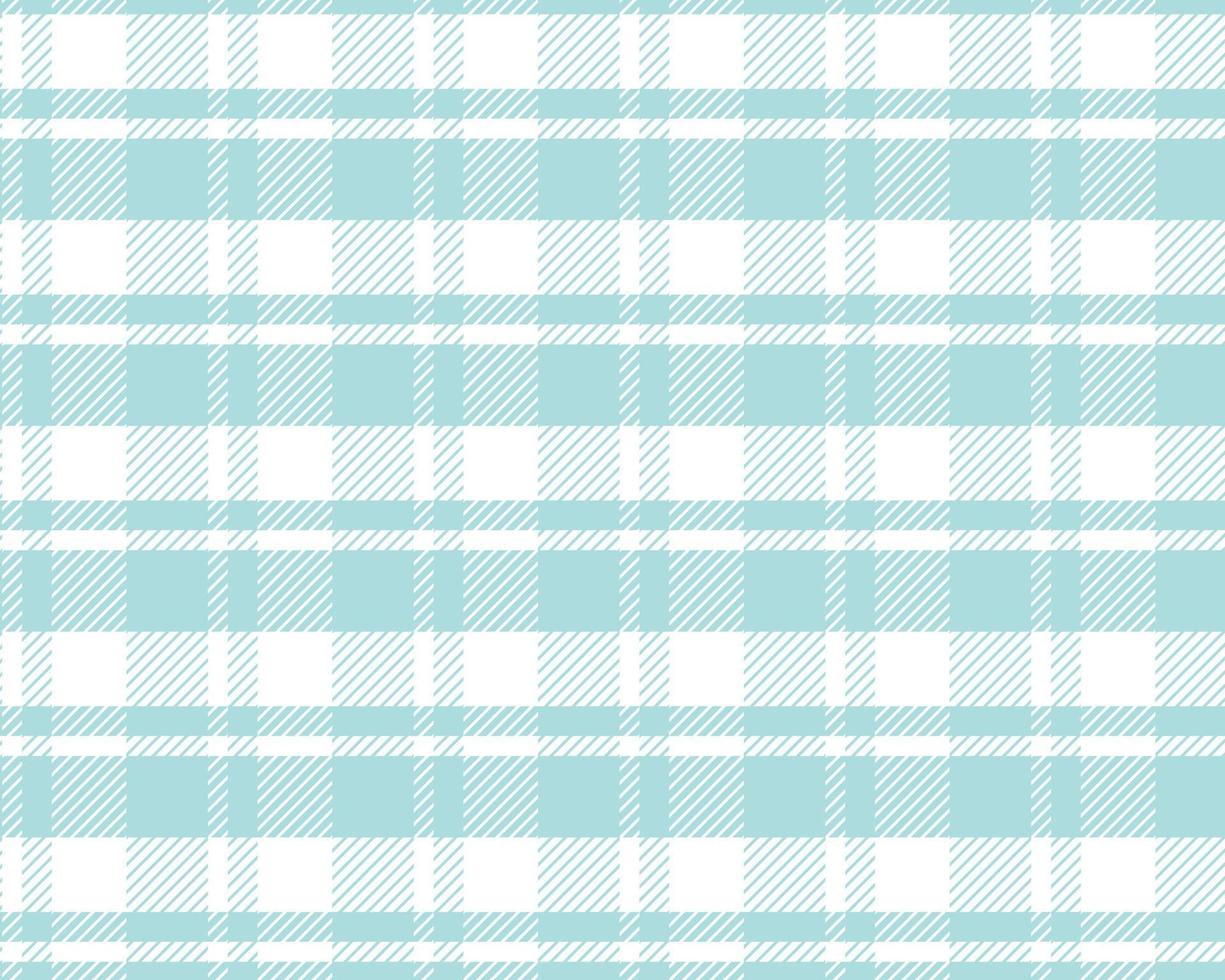 Plaid check patten in blue and white.Seamless fabric texture for print. vector