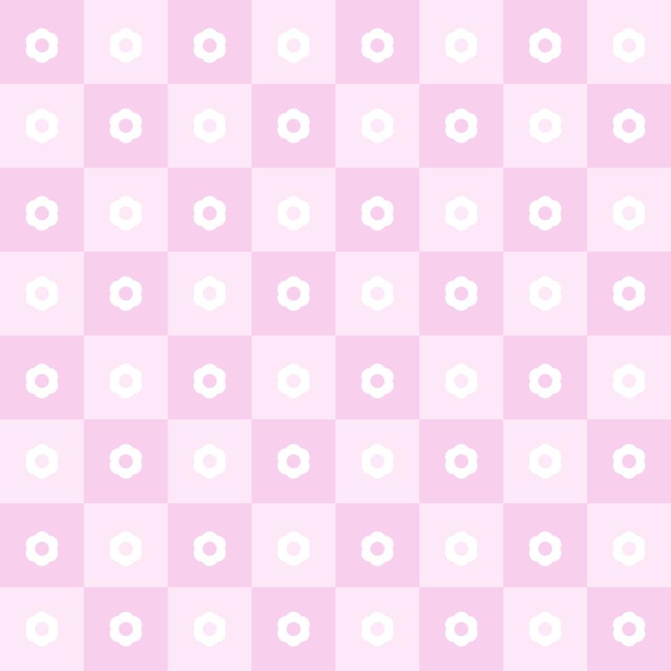 Small white polka dots of flower on pastel violet pink background. vector