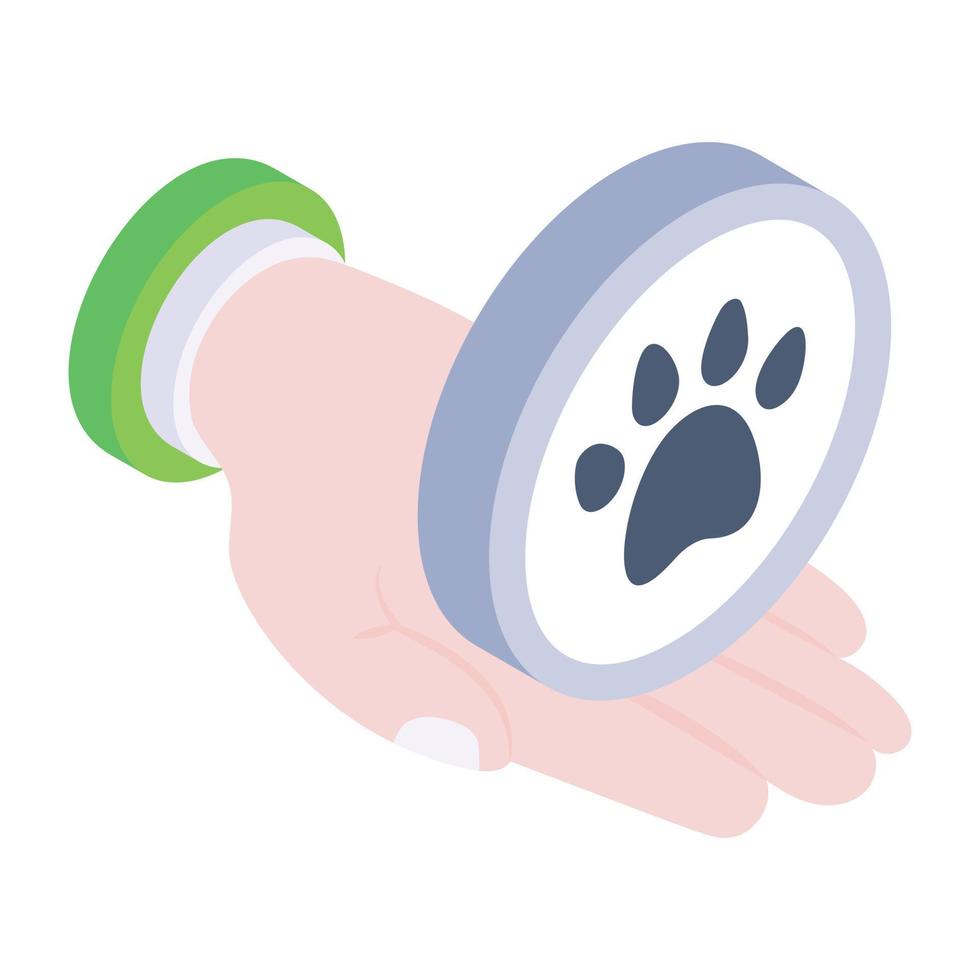 Check out isometric icon of pet insurance vector