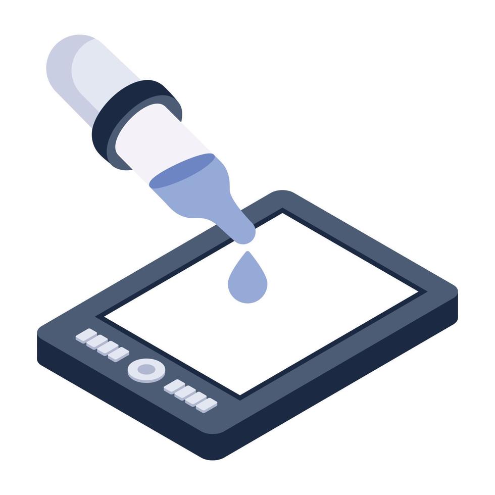 A handy isometric icon of digital painting vector