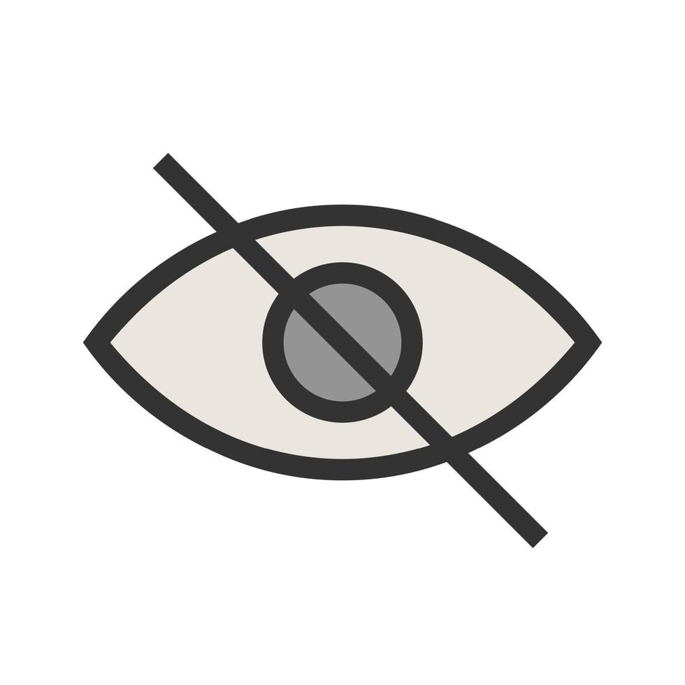 Visibility Off Filled Line Icon vector