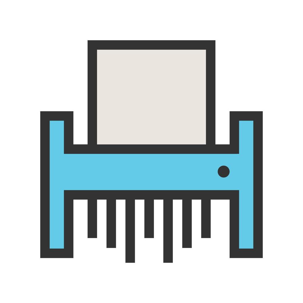 Shredder Filled Line Icon vector
