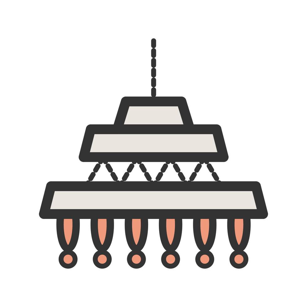 Lamp Filled Line Icon vector