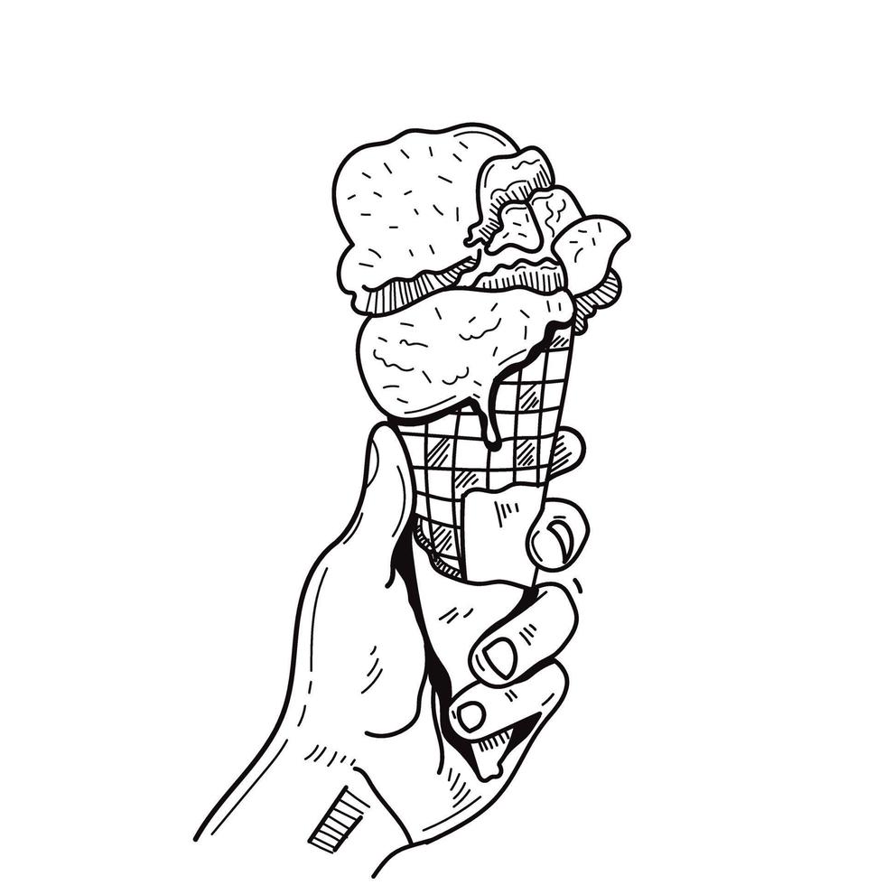 SUMMER ICE CREAM CONE VECTOR
