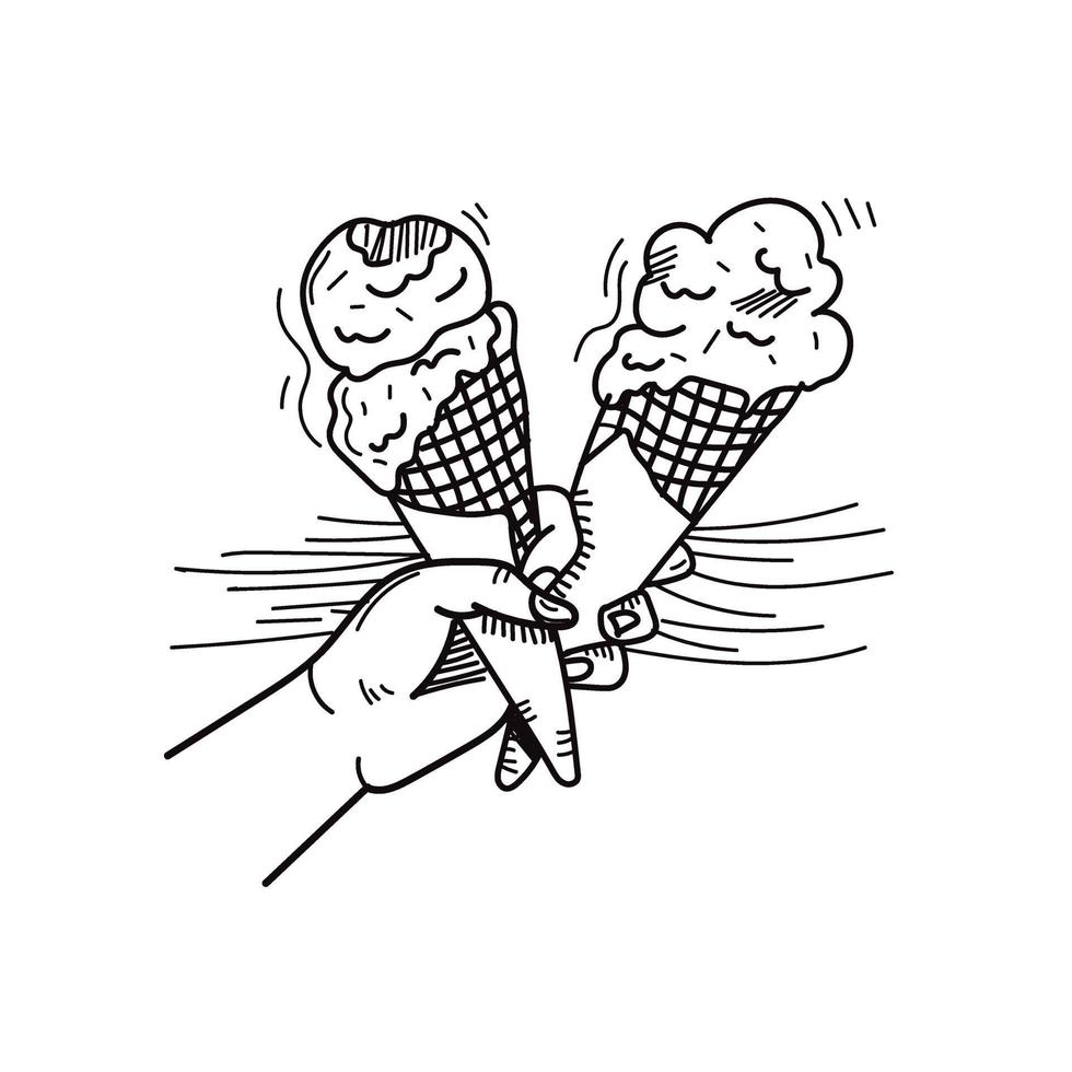 SUMMER ICE CREAM CONE VECTOR