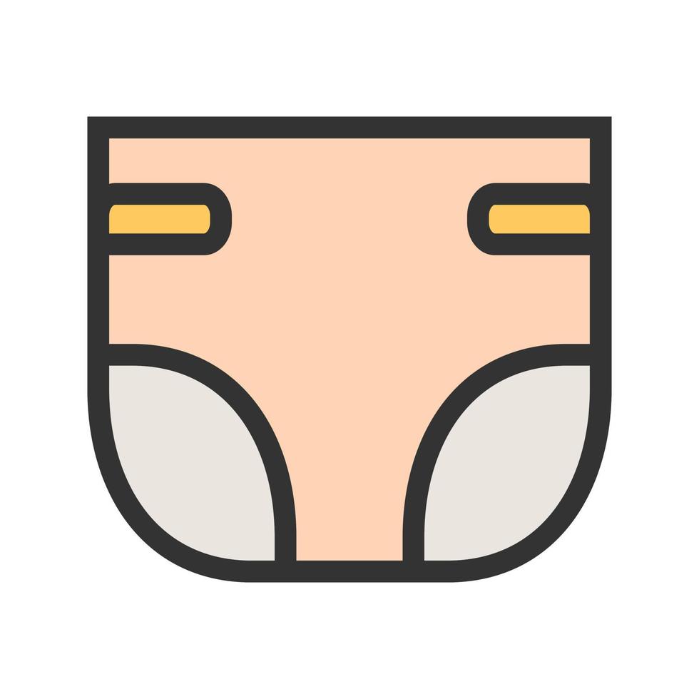 Diaper I Filled Line Icon vector