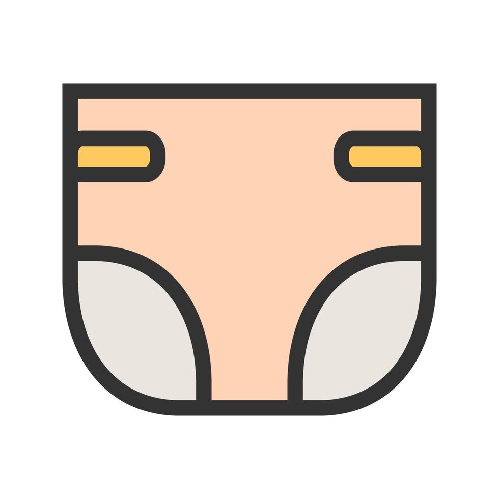 Diaper I Filled Line Icon vector