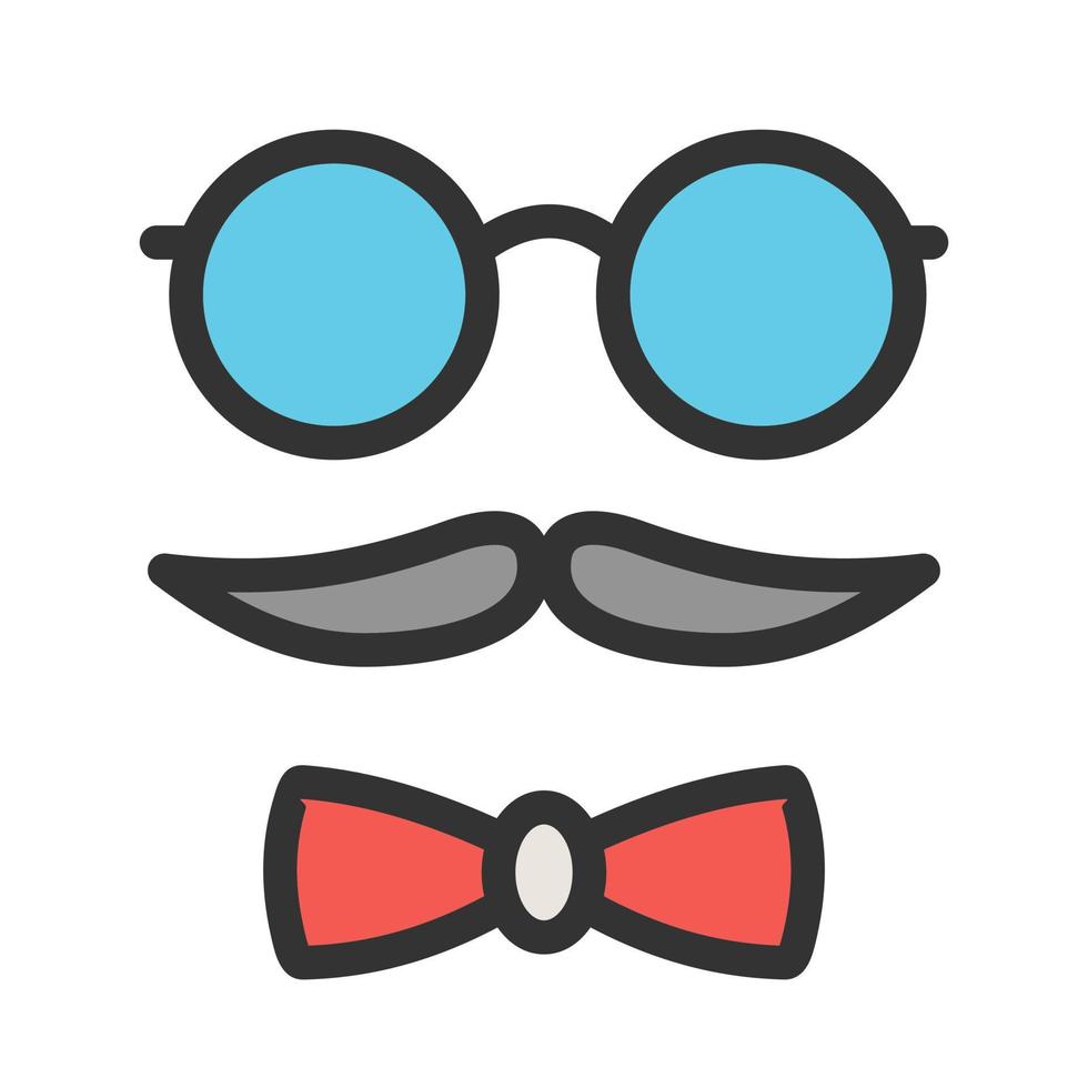 Hipster Style II Filled Line Icon vector