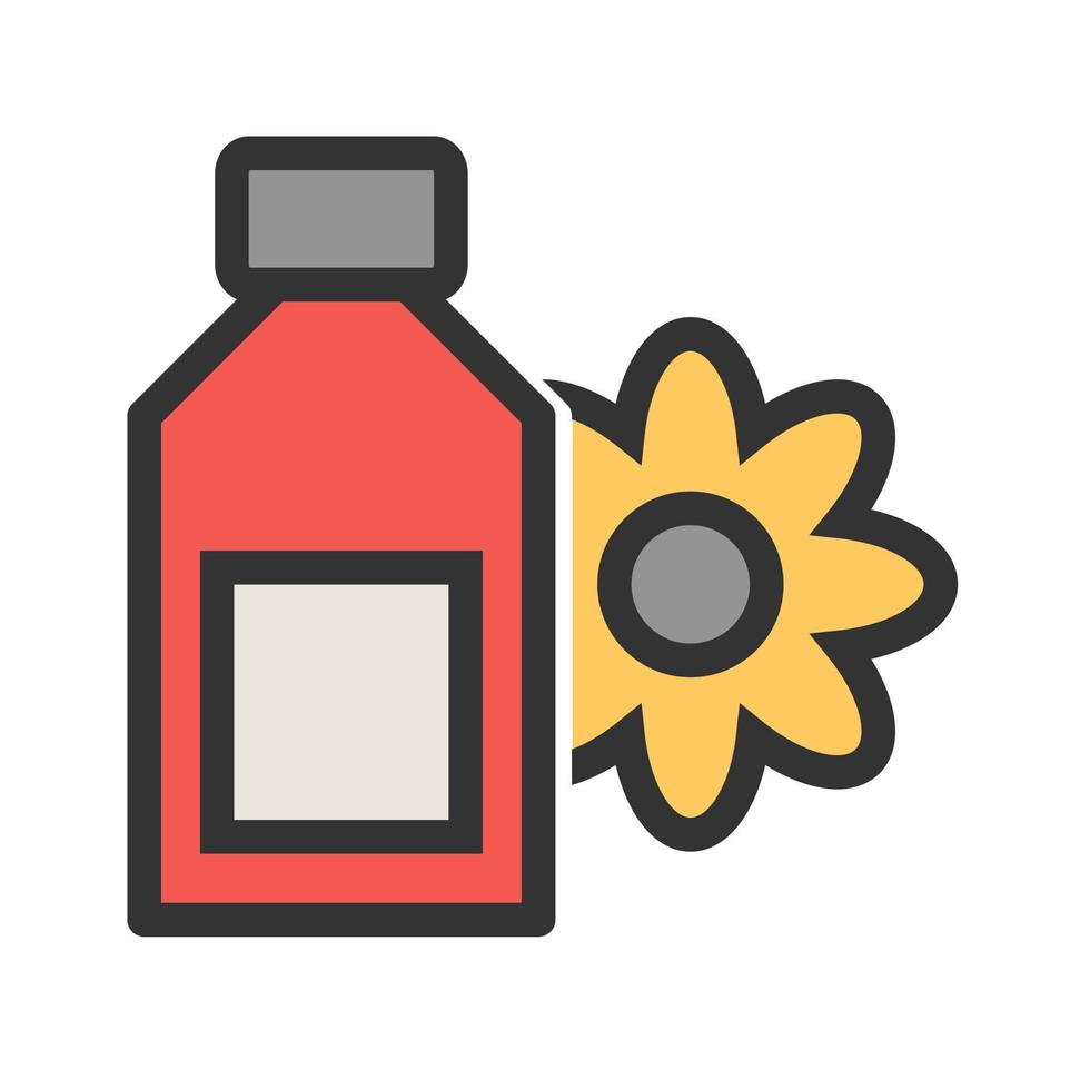 icono de línea llena de loción perfumada vector