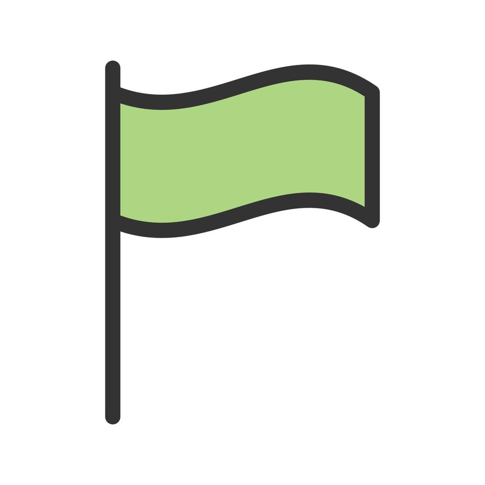 Flag Filled Line Icon vector