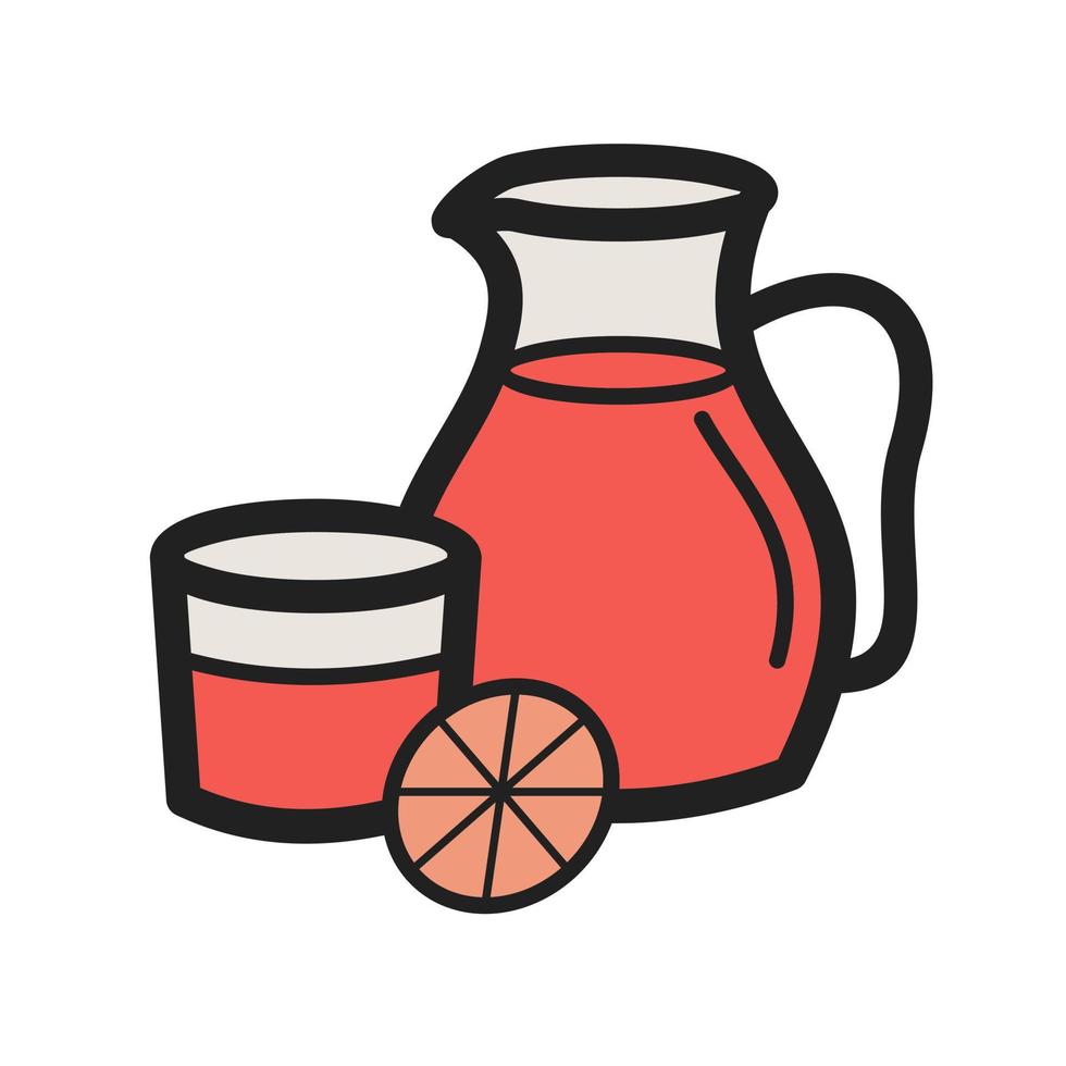 Sangria Filled Line Icon vector