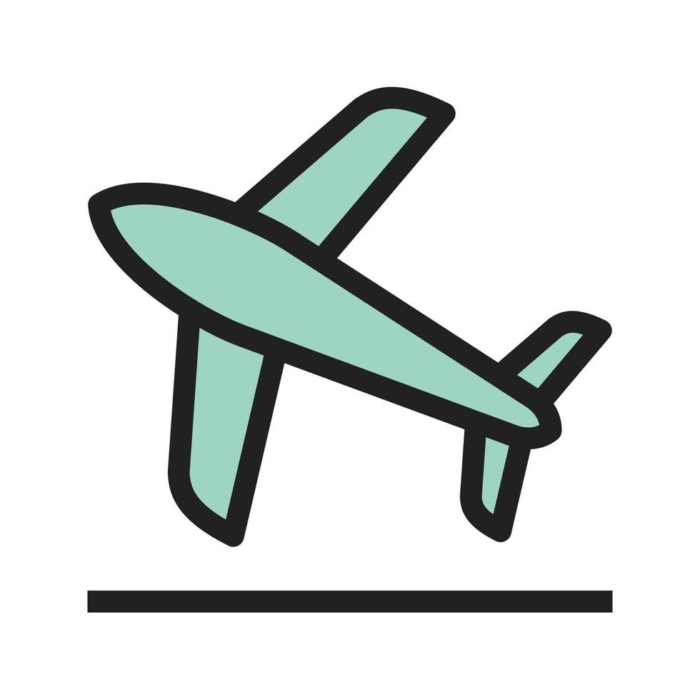 Flight Takeoff Filled Line Icon vector