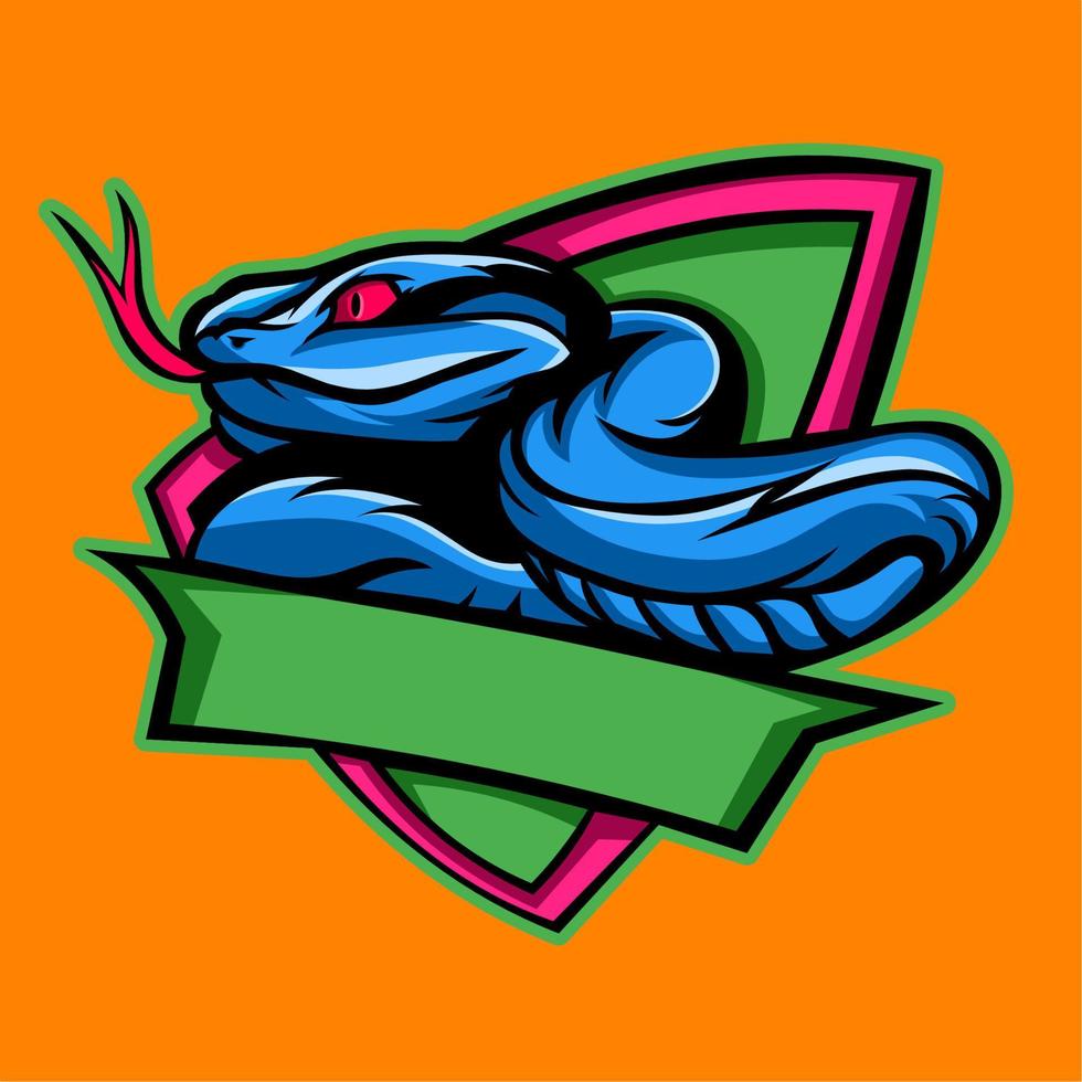 viper logo esports, para escuadrones de juegos, equipos y la comunidad de amantes de los reptiles vector