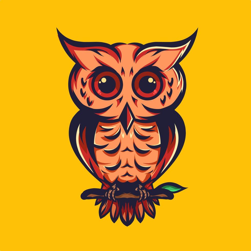 vector illustration of owls, cute animals