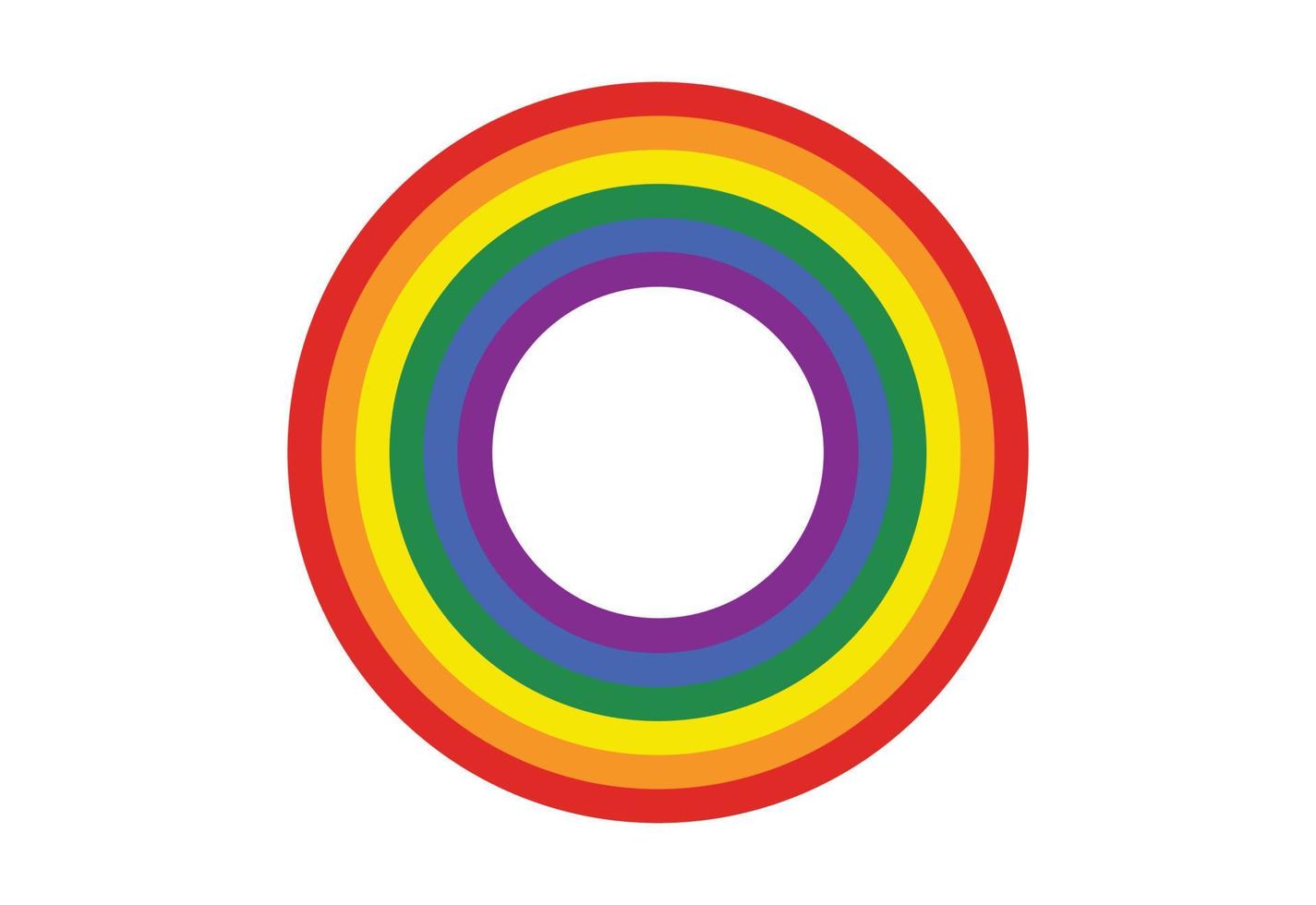 orgullo con forma de círculo, color del arco iris. concepto de símbolo de orgullo lgbt vector