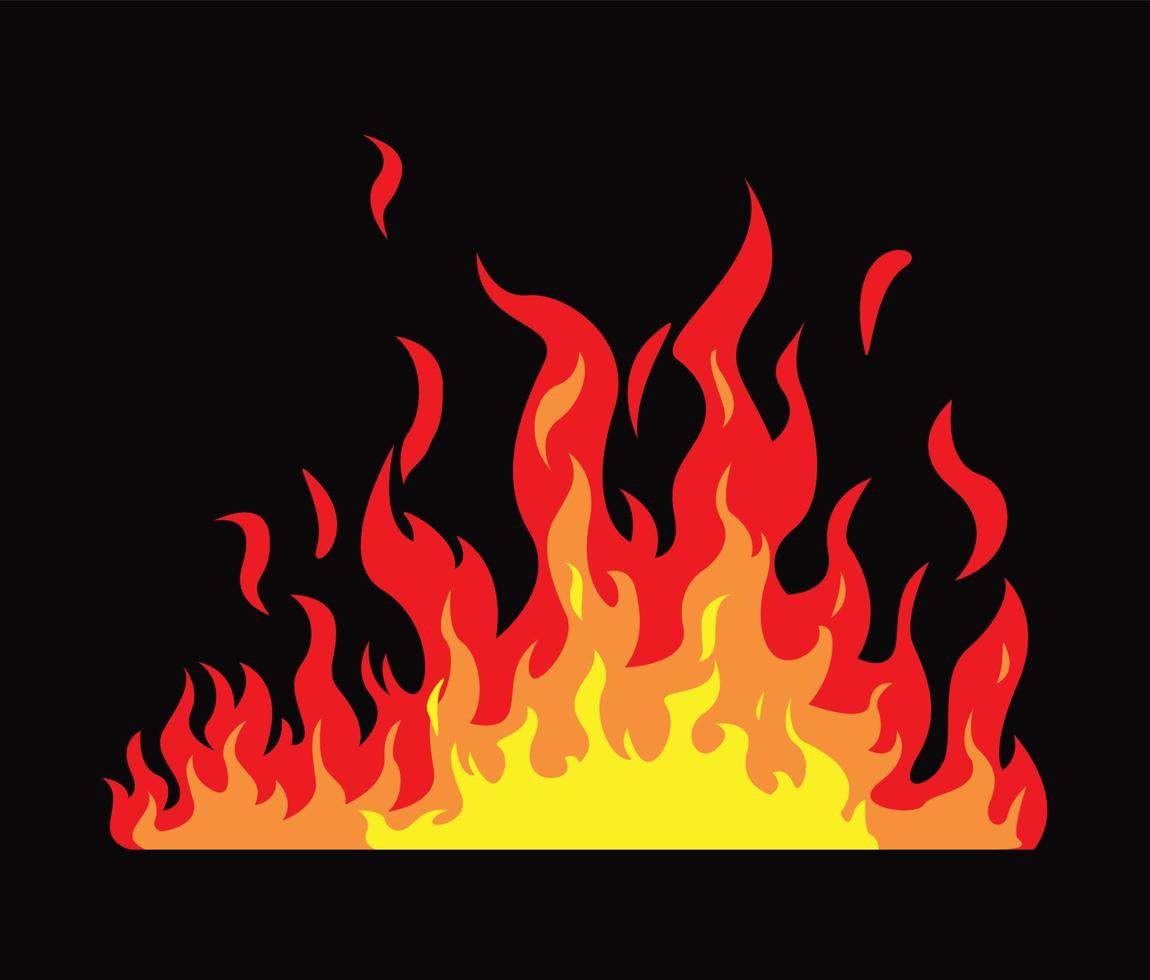diseño de vector de llamas de fuego