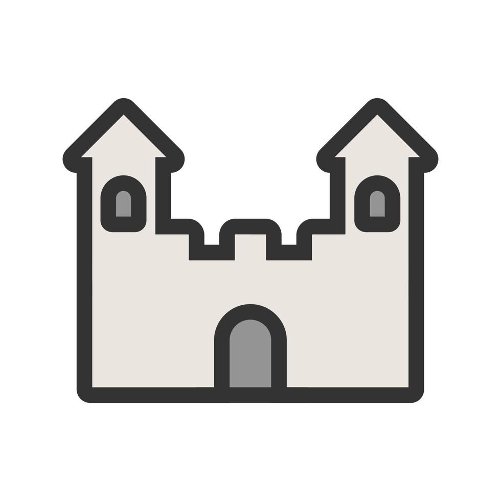 Castle I Filled Line Icon vector