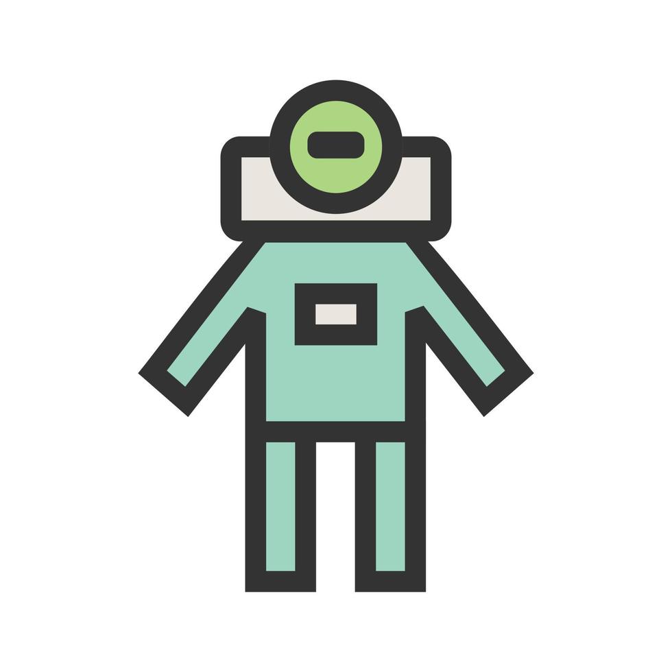 Space Man I Filled Line Icon vector