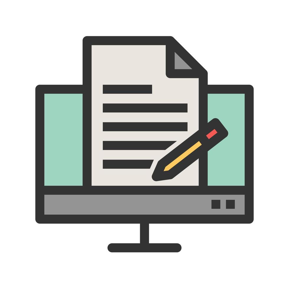 Content Management Filled Line Icon vector