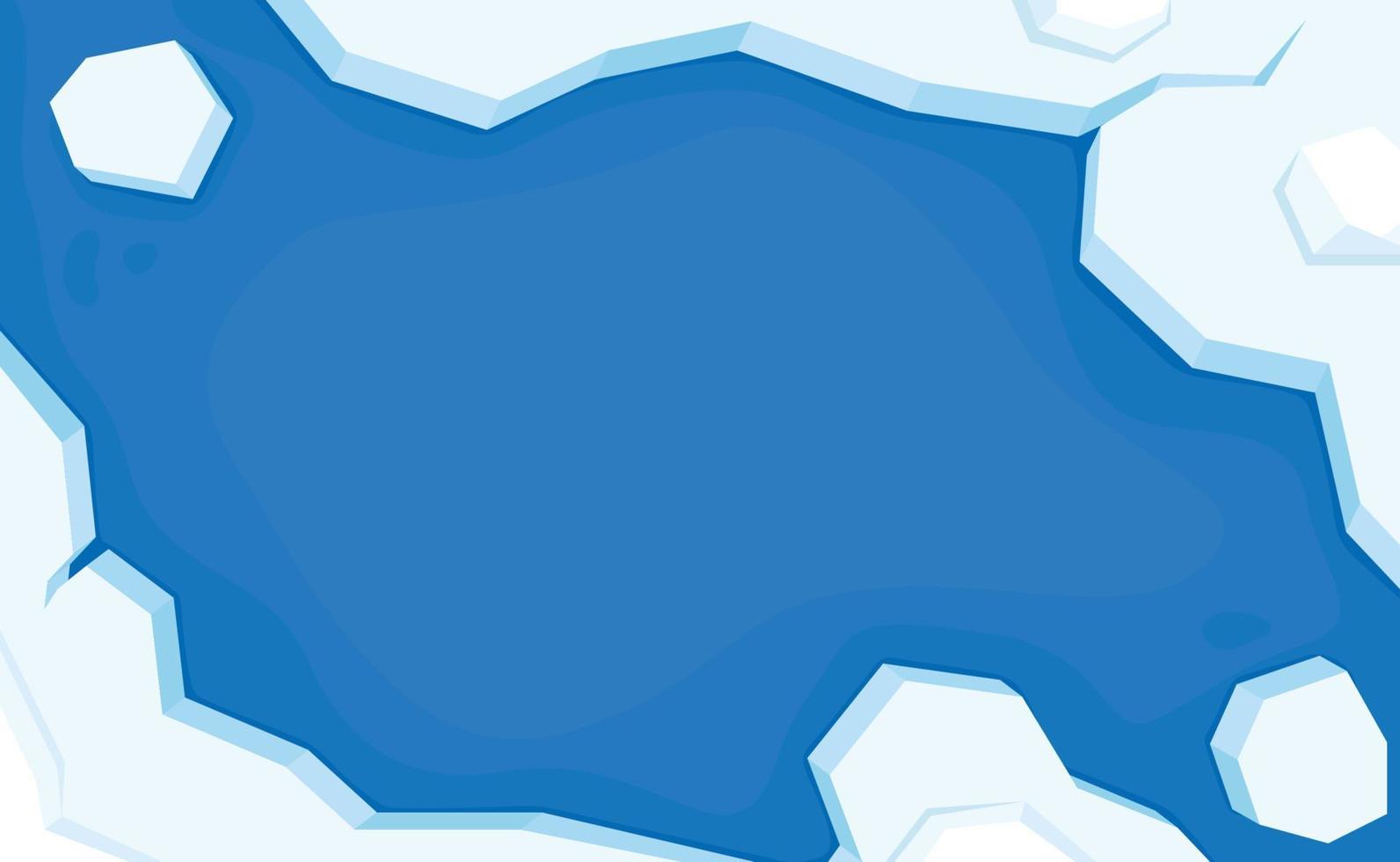 ice ground blank center for insert text on the ocean wallpaper background vector