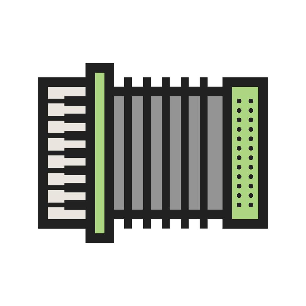 Accordion Filled Line Icon vector