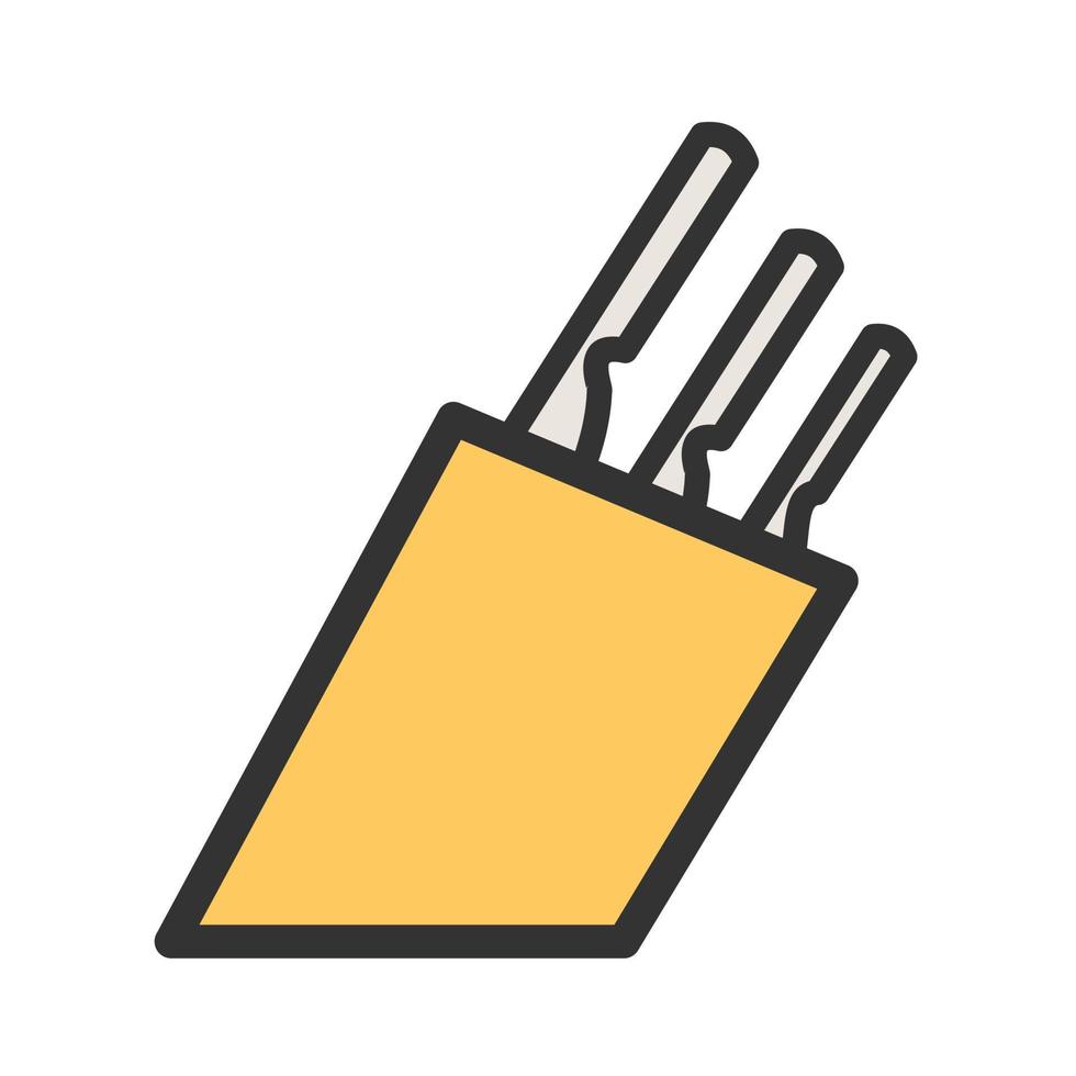 Knives Filled Line Icon vector