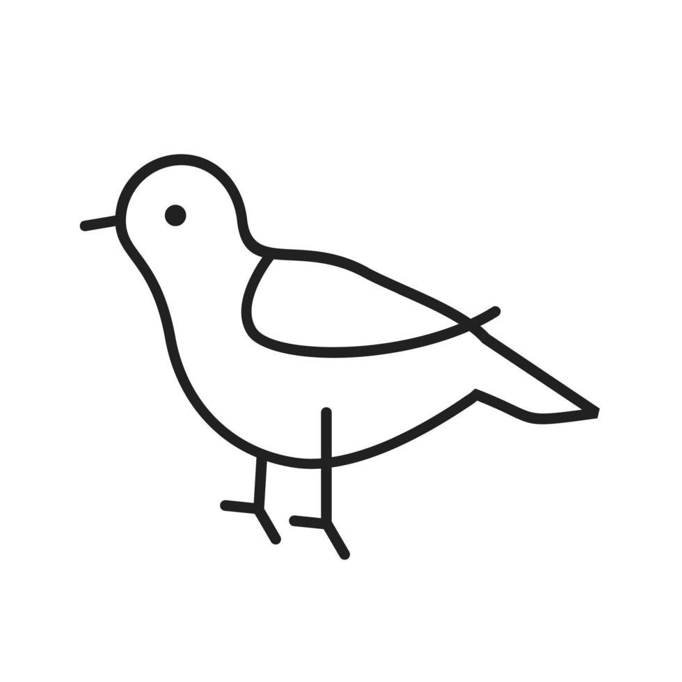 Bird Filled Line Icon vector