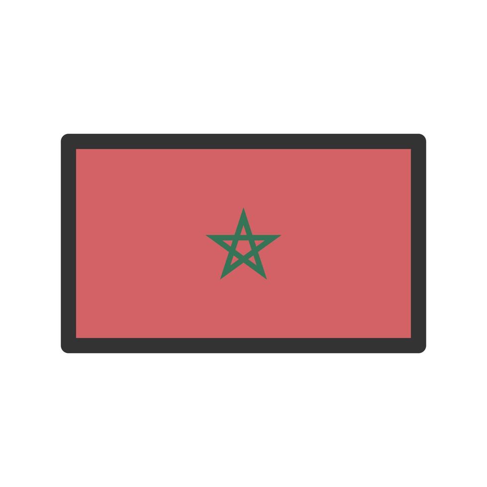 Morocco Filled Line Icon vector