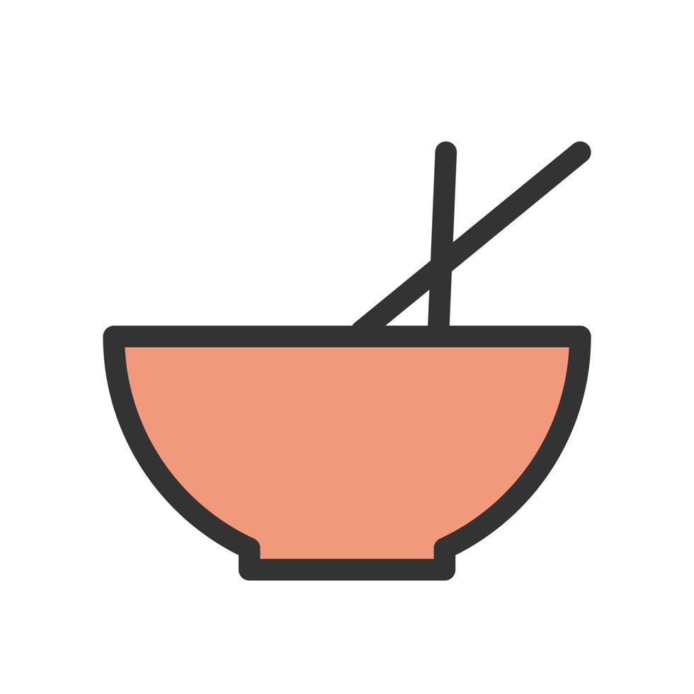 Chinese Food Filled Line Icon vector