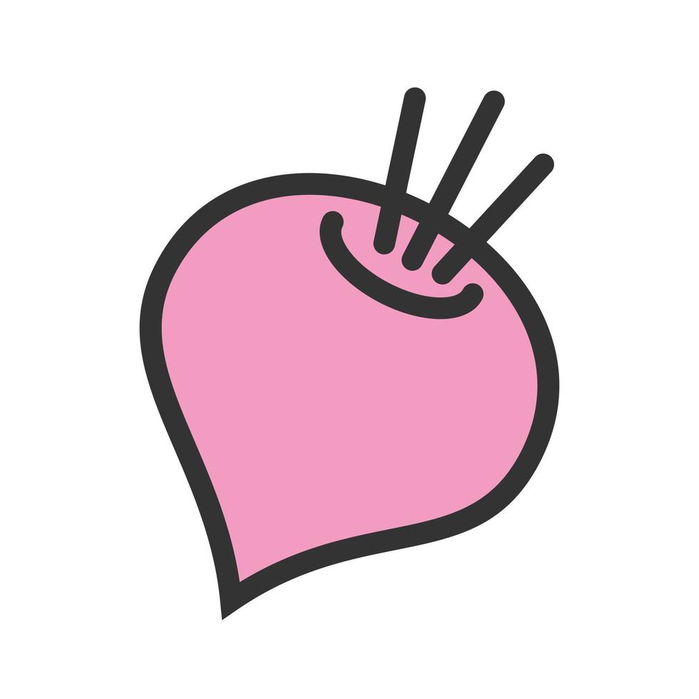 Beet Filled Line Icon vector