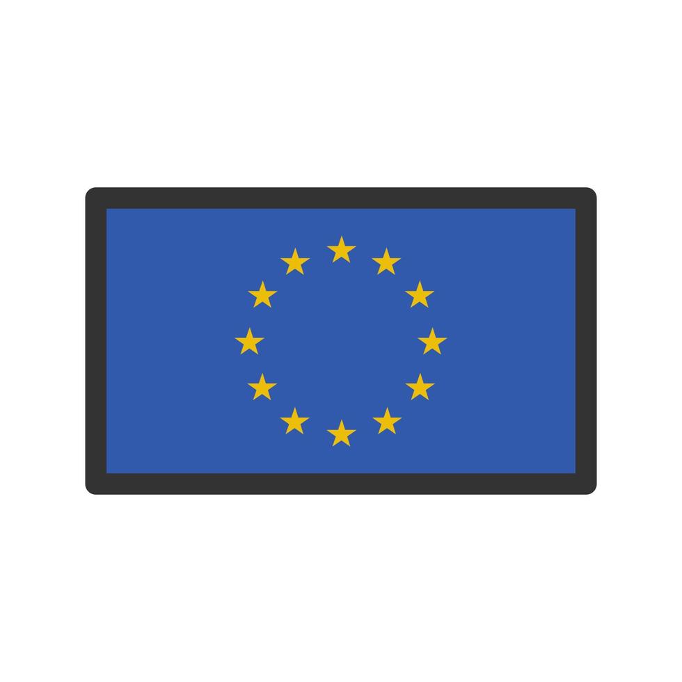 European Union Filled Line Icon vector