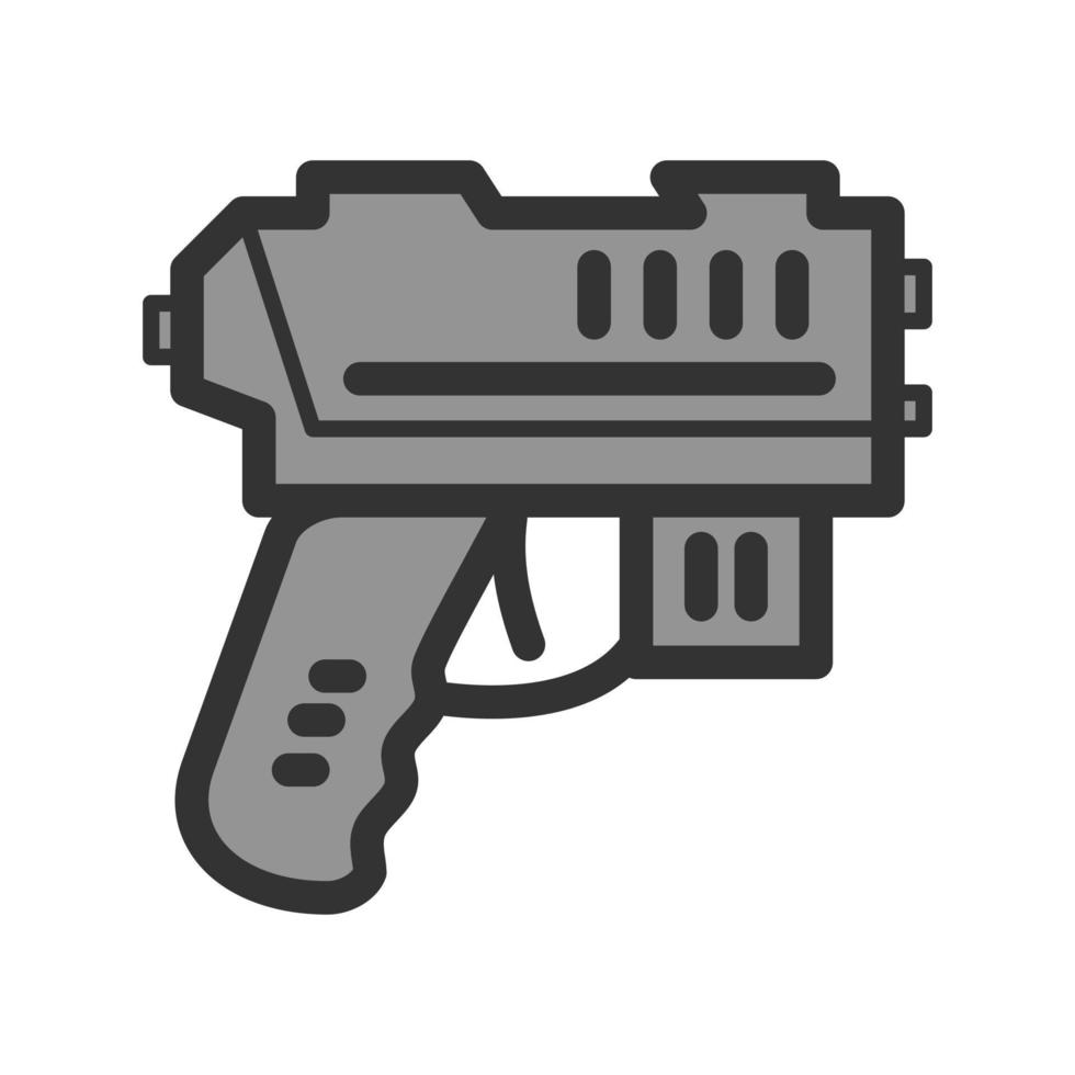 icono de línea llena de pistola vector