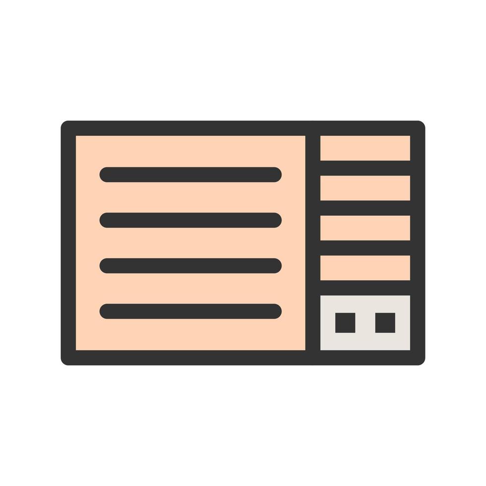 AC Window Unit Filled Line Icon vector
