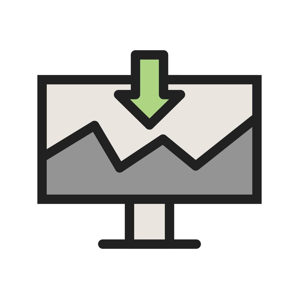 Data Mining Filled Line Icon vector