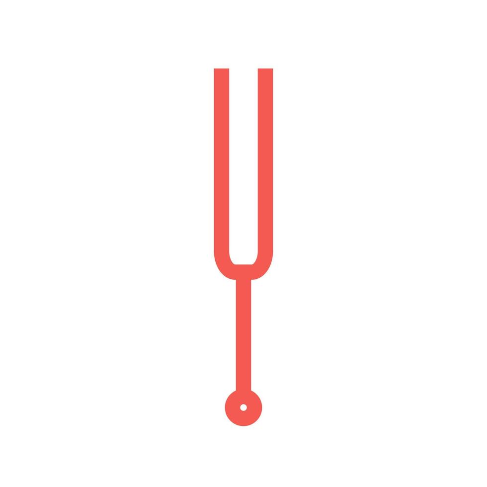 Musical Fork Filled Line Icon vector