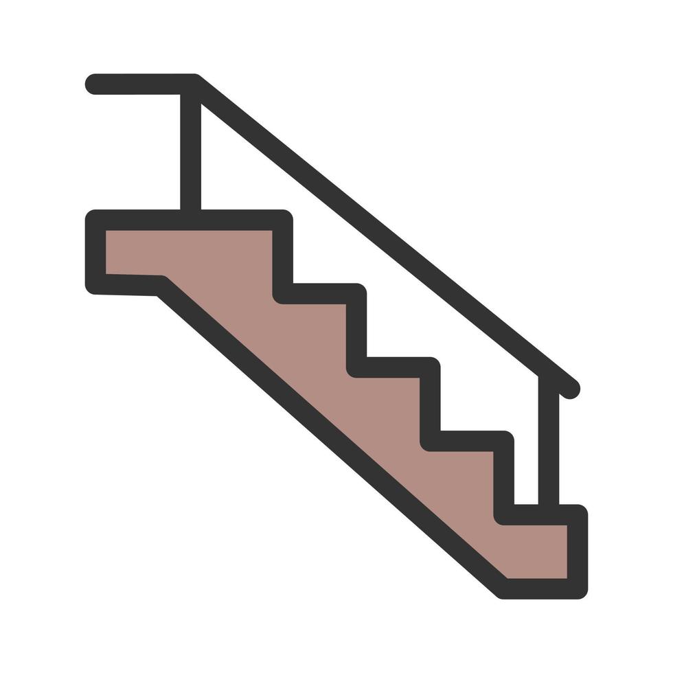Staircase Filled Line Icon vector