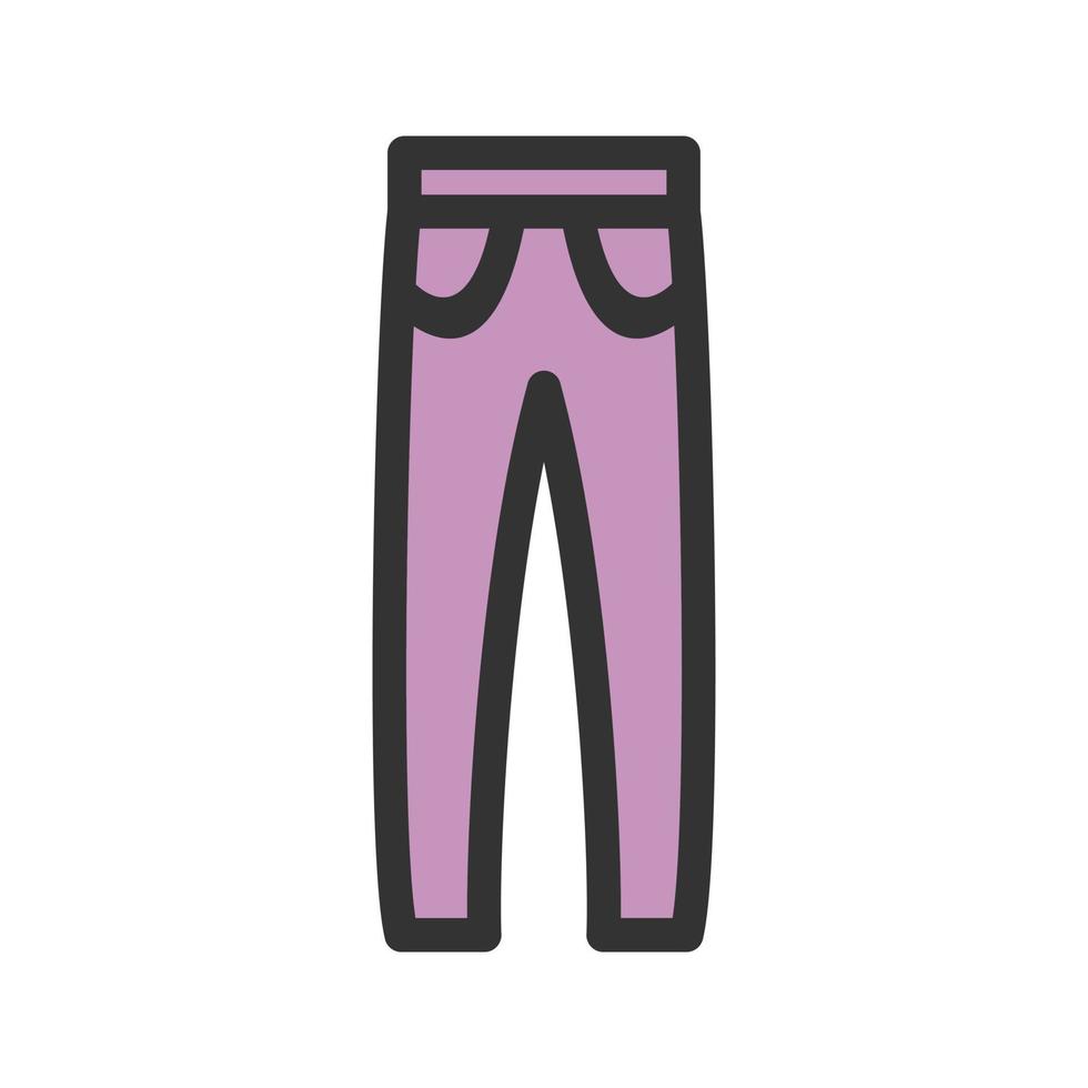 icono de línea llena de pantalones cálidos vector