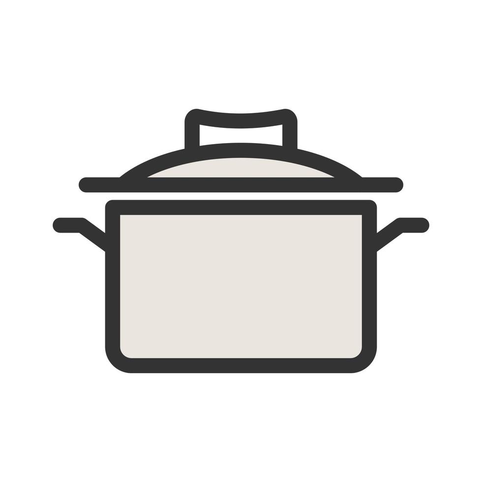 Casserole Filled Line Icon vector