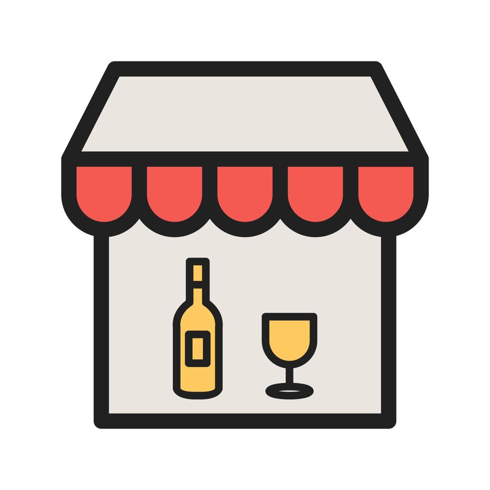 Cafe and Bar Filled Line Icon vector