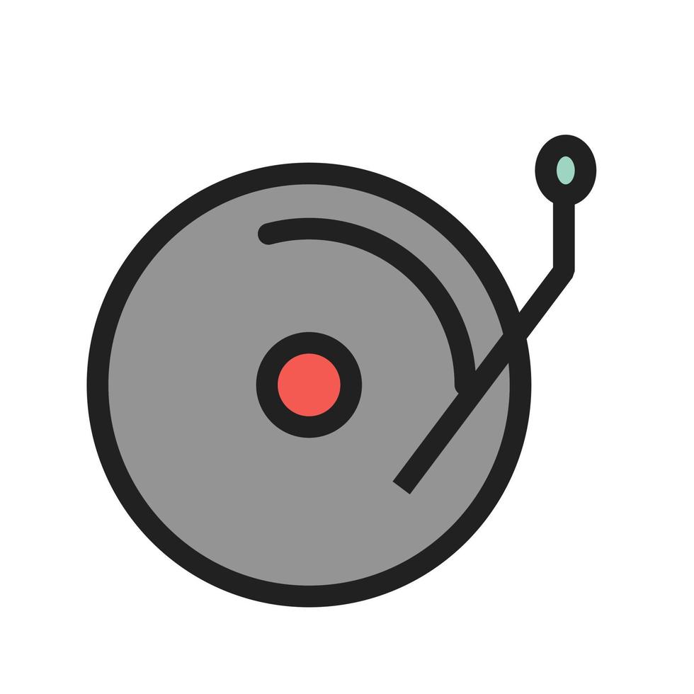 Disc Player Filled Line Icon vector