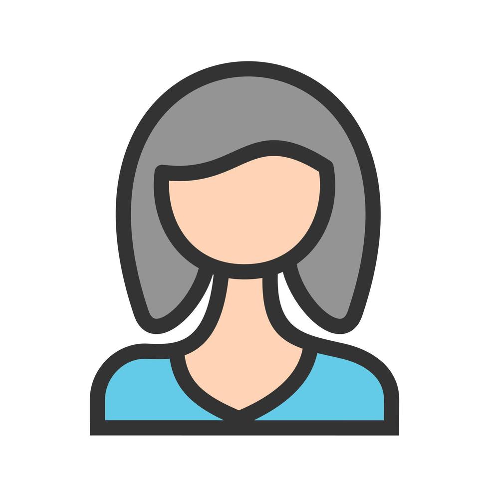 Woman Filled Line Icon vector