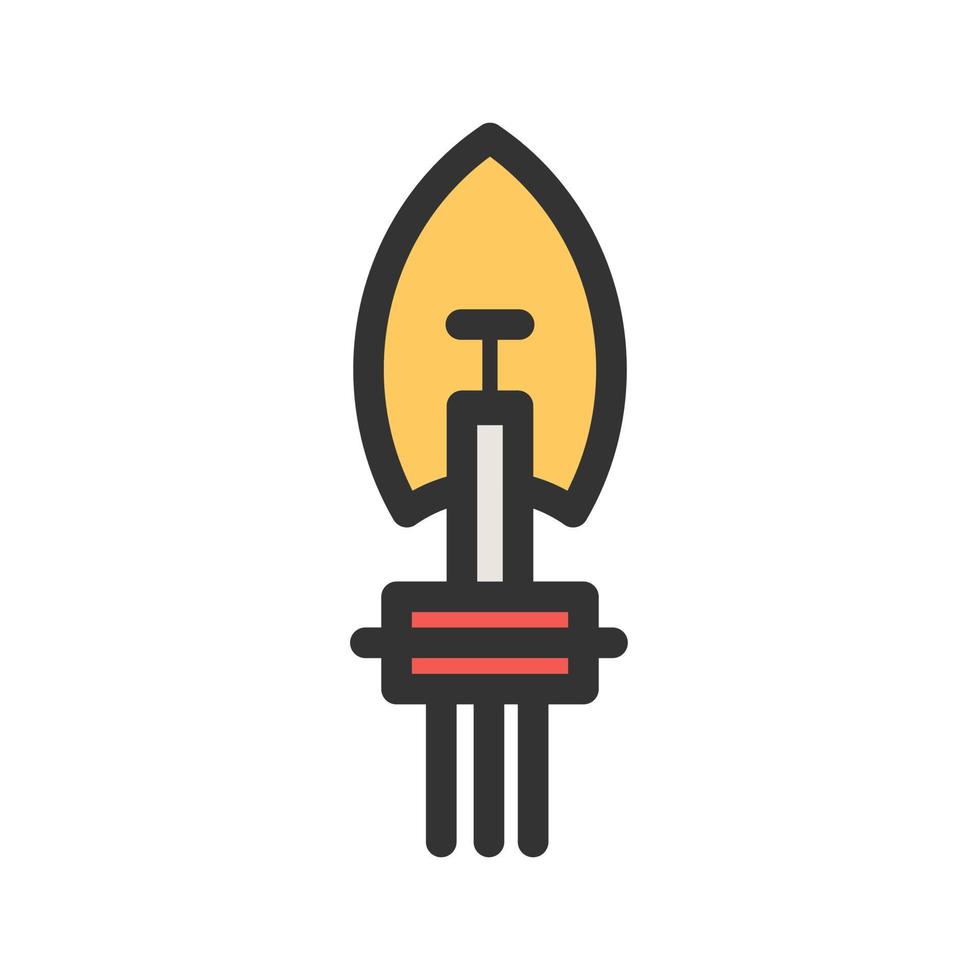 Car Light Bulb Filled Line Icon vector