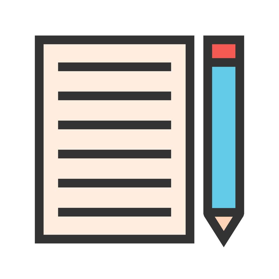 Write Feedback Filled Line Icon vector