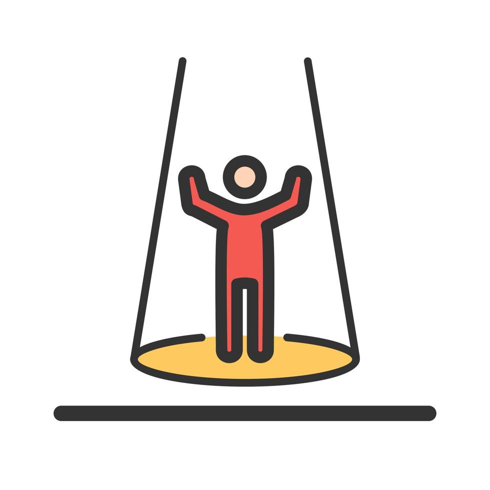 Show Presenter Filled Line Icon vector