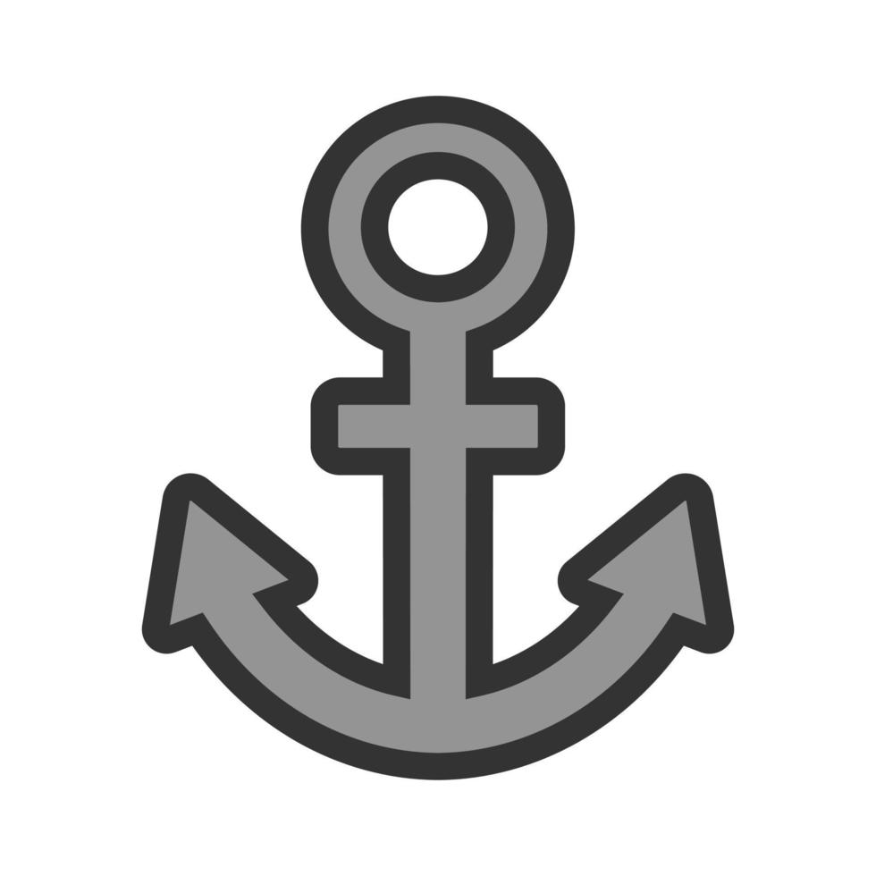 Anchor Filled Line Icon vector
