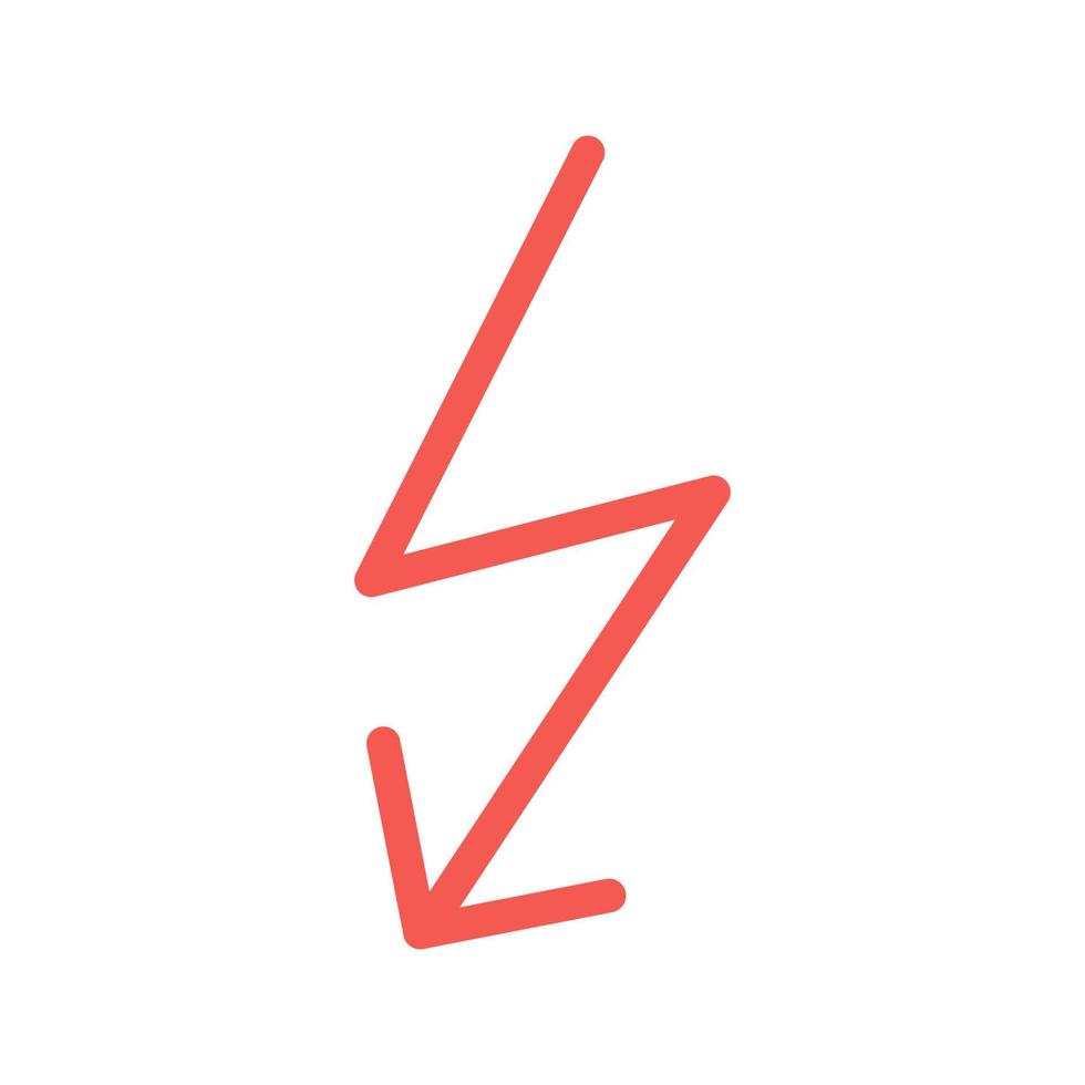 icono de línea llena de flash vector