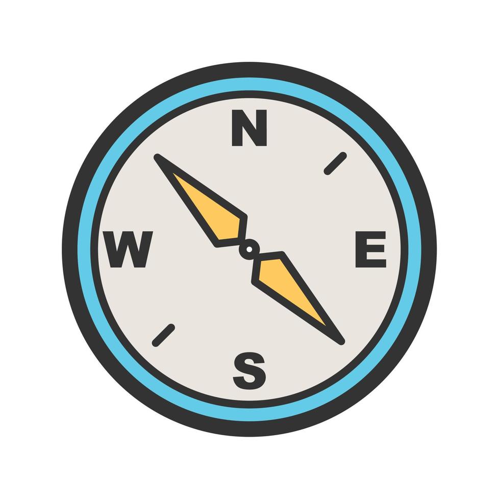 Directions Filled Line Icon vector