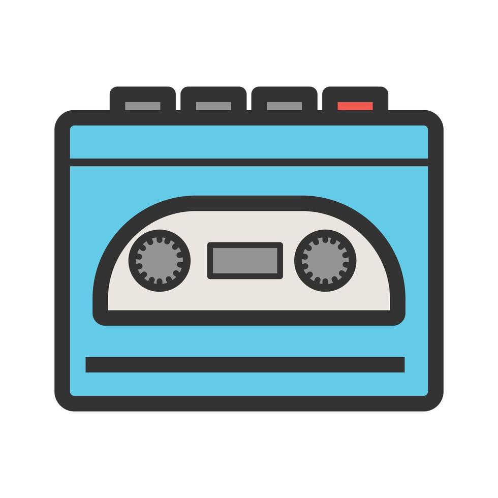 Music Player Filled Line Icon vector